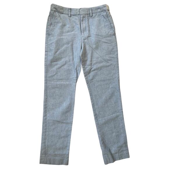 J. Crew Crewcuts Bowery Blue Chambray Pants Adjustable Waist 100% Cotton Boys 12 - Picture 1 of 8